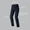 JEANSY MOTOCYKLOWE REBELHORN HAWK 3 REGULAR FIT WASHED BLACK 30/34